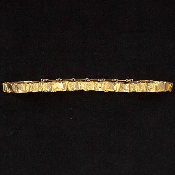 BJÖRN WECKSTRÖM, ARMBAND, guld 14K Björn Weckström, Lapponia 1984. Tot. vikt ca 21,2 gr.