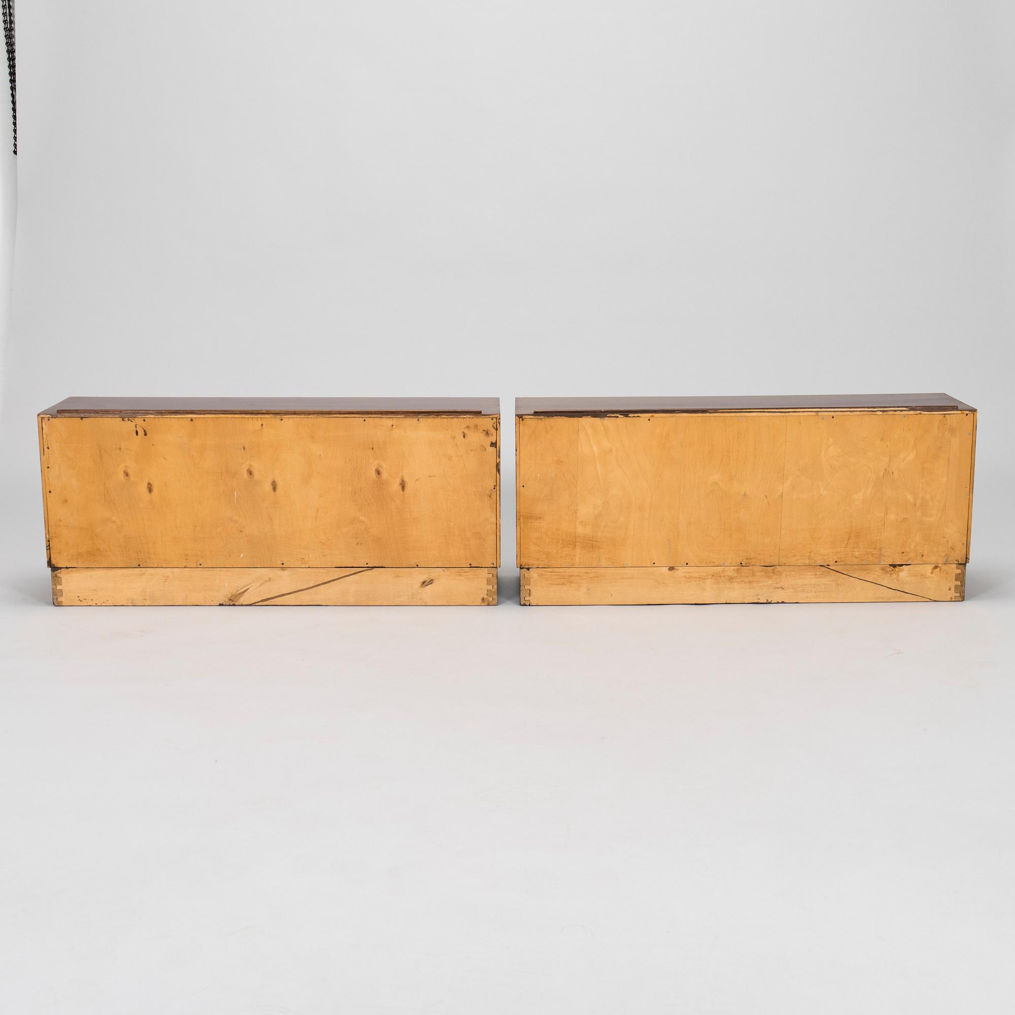 Aino Aalto, two  stackable elements for  bookshelf / bookcabinet model 412, for O.Y. Huonekalu- ja Rakennustyötehdas A.B.