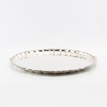 Brickor/Uppläggningsfat 5 st nysilver 1900-talets första hälft.