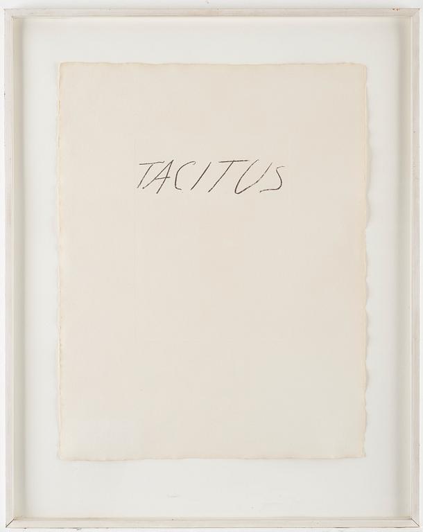 Cy Twombly, "Tacitus" ur "Six Latin Writers and Poets".