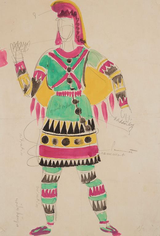 Isaac Grünewald, Costume Sketch.