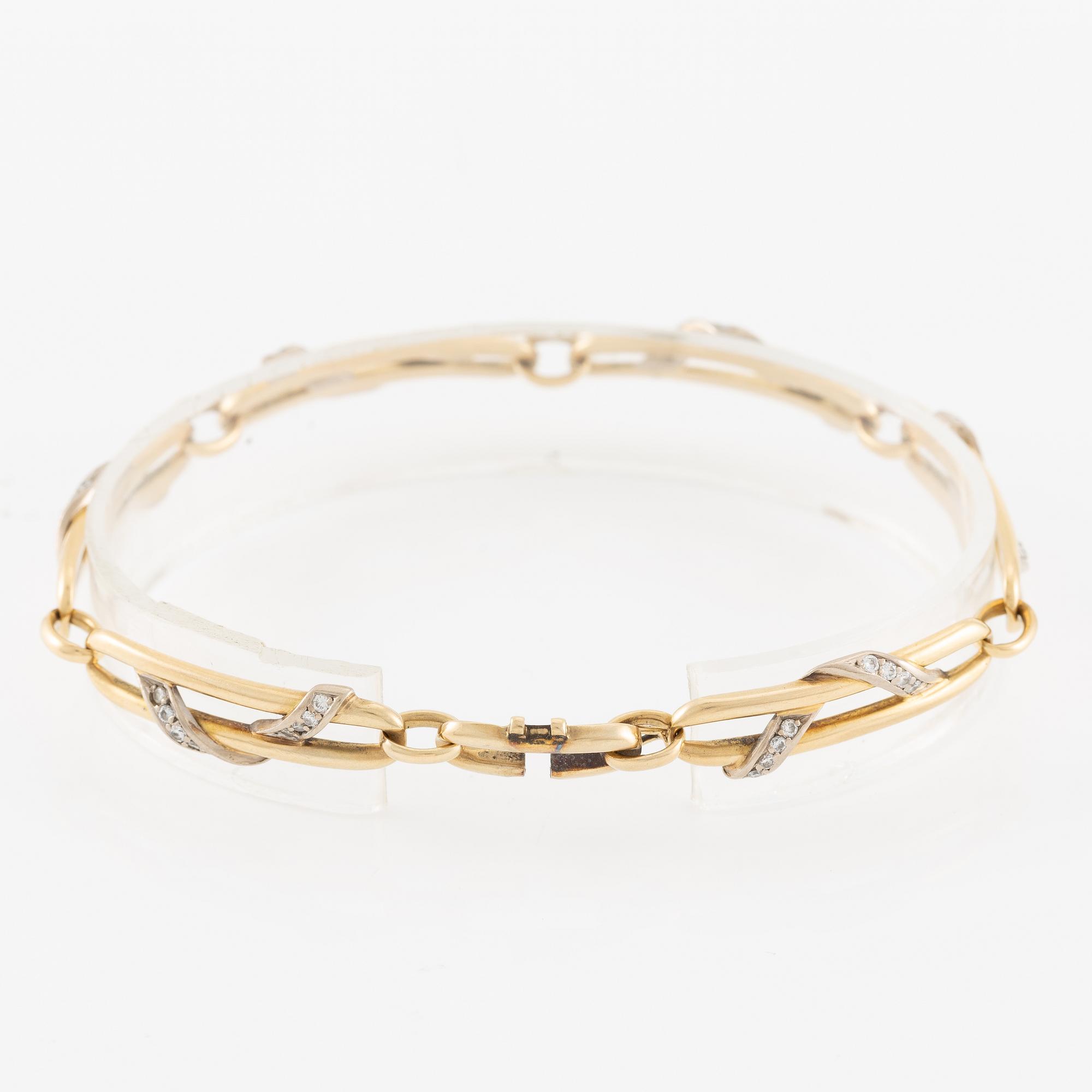 Bracelet, Engelbert, 18K gold and white gold with brilliant-cut diamonds.