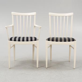 Carl Malmsten, matbord, 4 stolar, 2 karmstolar, "Herrgården, Bodafors, 1900-talets andra hälft.