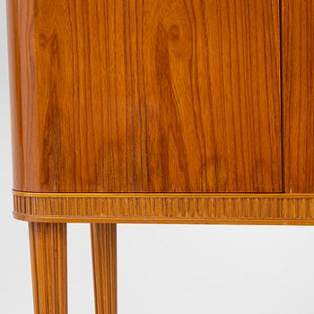 A mahogany veneered Swedish Modern bar cabinet, Förenade Möbelfabrikerna, 1940's.