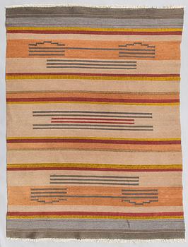 A 1930s Finnish flat weave carpet. Circa 230x170 cm.