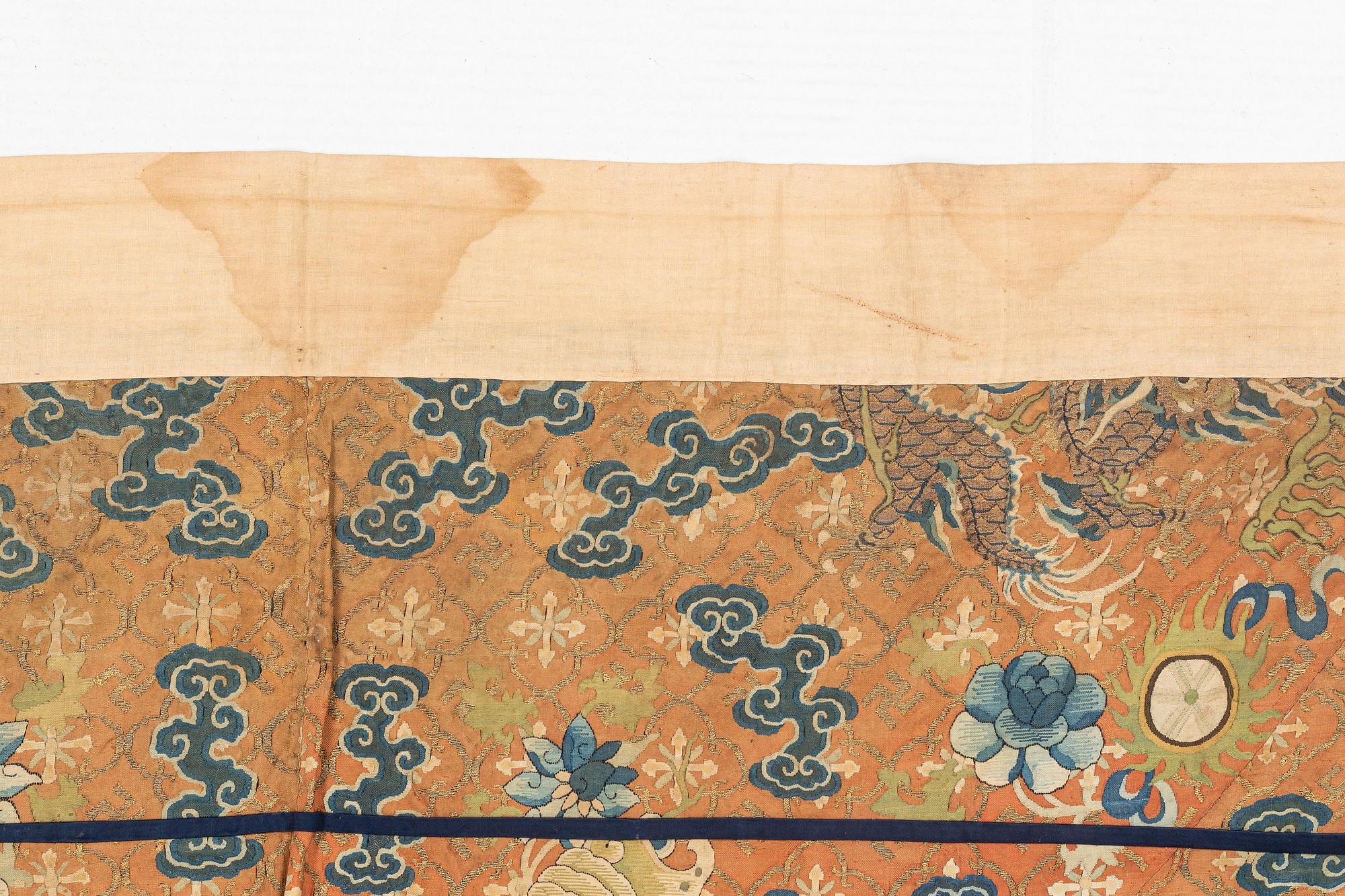 Altaruppsättning, siden. Qingdynastin, 1700-tal.