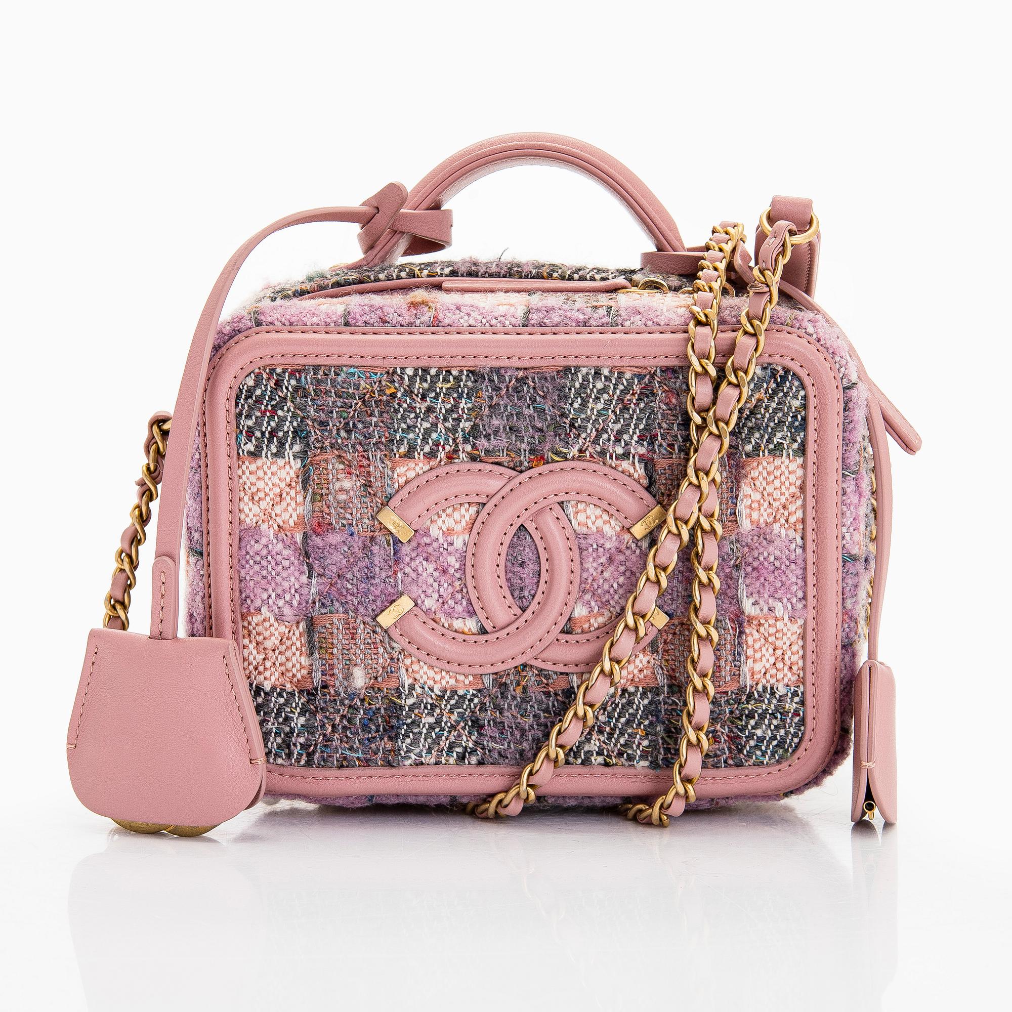 Chanel, a "Small Tweed Filigree Vanity Case" bag, 2019.