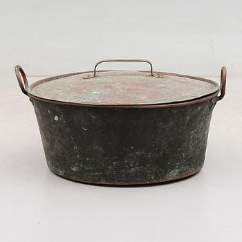 KITTEL MED LOCK, koppar, 1800-tal.