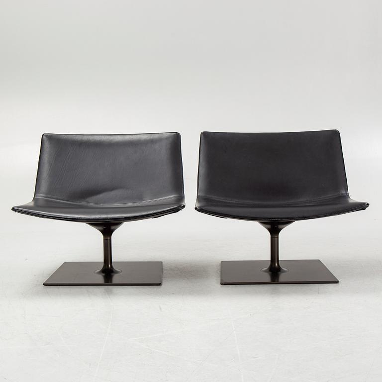 Lievore Altherr Molina, a pair of "Catifa 80" lounge chairs, Arper, Italy.