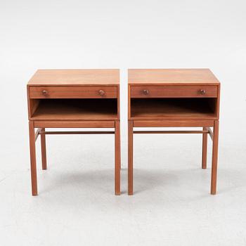 Sven Engström & Gunnar Myrstrand, a pair of 'Casino' teak bedside tables, Tingströms, Bra Bohag, 1960's.