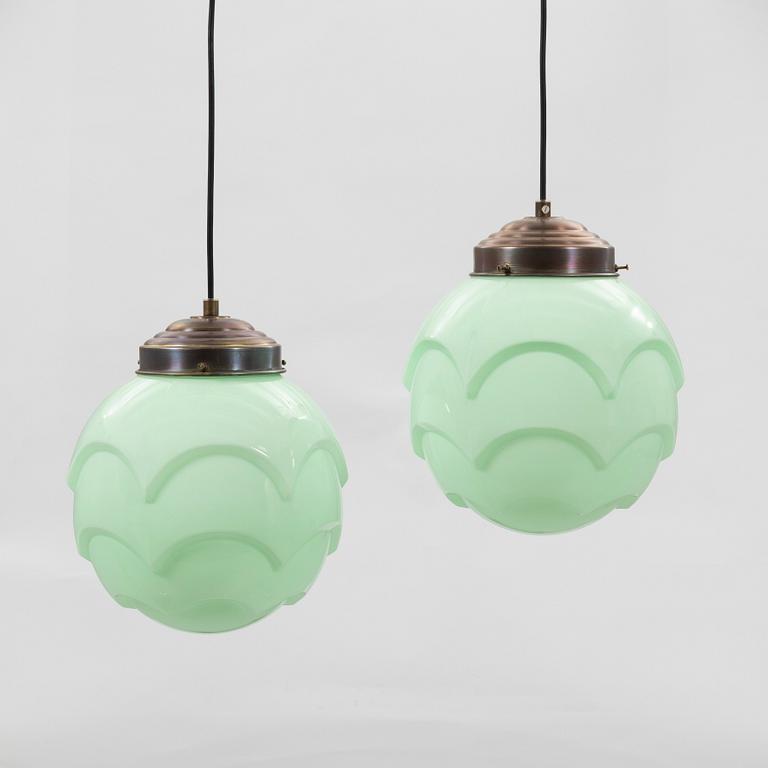 Ceiling lamps, a pair, vintage.