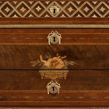 A Gustavian commode by Nils Petter Stenström, master 1781.