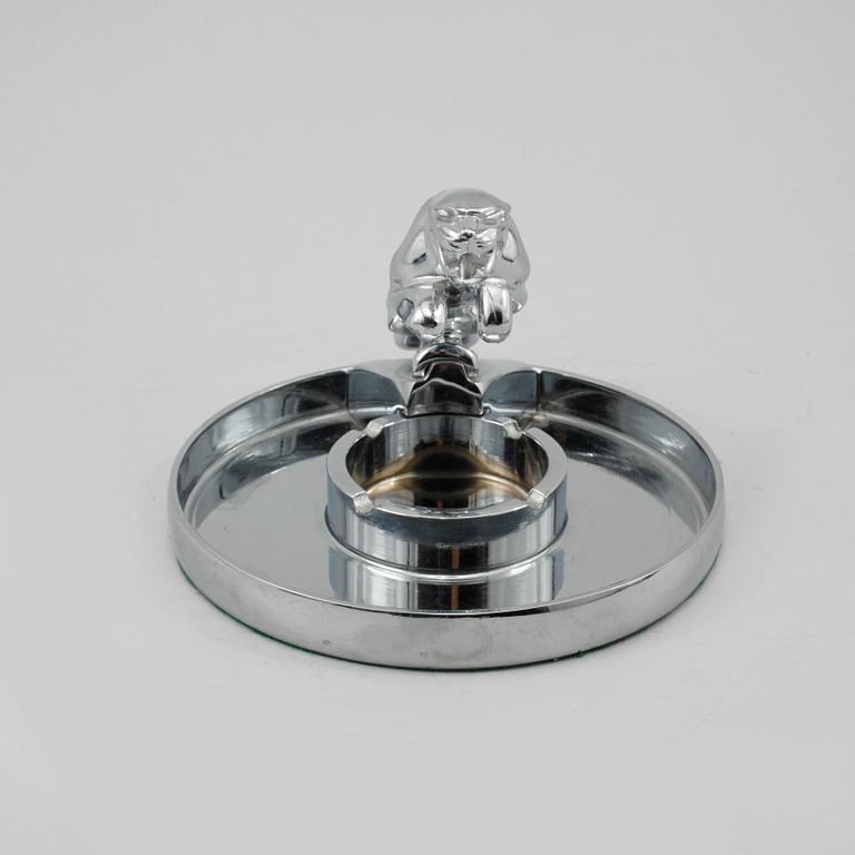 ASKKOPP, blankkromad metall, Jaguar, 1900-talets andra hälft.