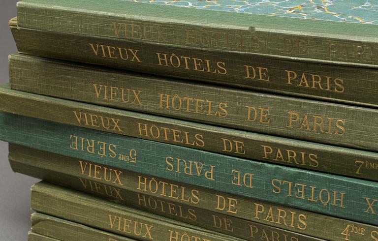 MAPPAR, 10 vol, J.VACQUIER, Les Vieux Hotels de Paris. Decorations Exterieures et Interieures.