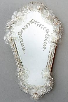 Three mid 20th century mirrors from Murano, Venice Italy.