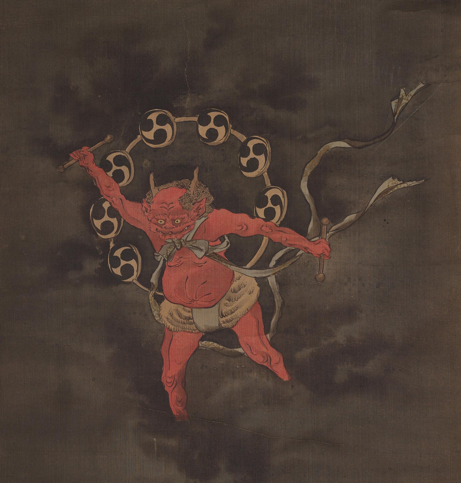 RULLMÅLNINGAR, sex stycken, tusch och färg på papper. Japan, Meiji (1868-1912).