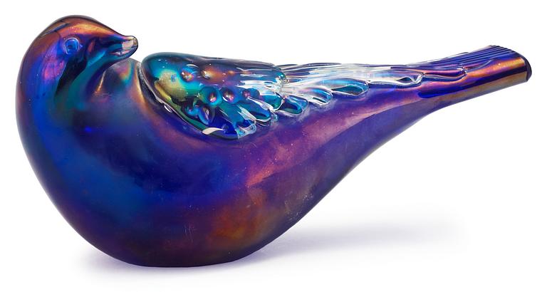 A Tyra Lundgren glass bird, Venini, Murano, Italy.