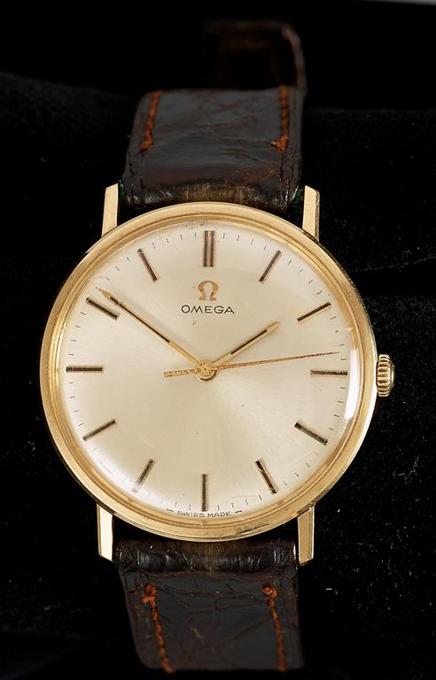 ARMBANDSUR, herr, Omega, 14K guld.