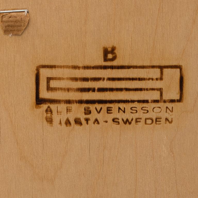 A 1960s oak and rattan sideboard by Alf Svensson, Bjästa Snickerifabrik.