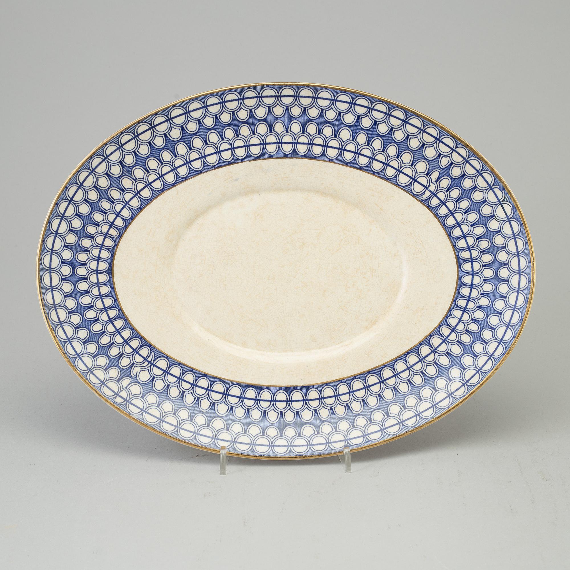 SERVISDELAR, 51 delar, flintgods, "Washington", Rörstrand, 1900-talets början.