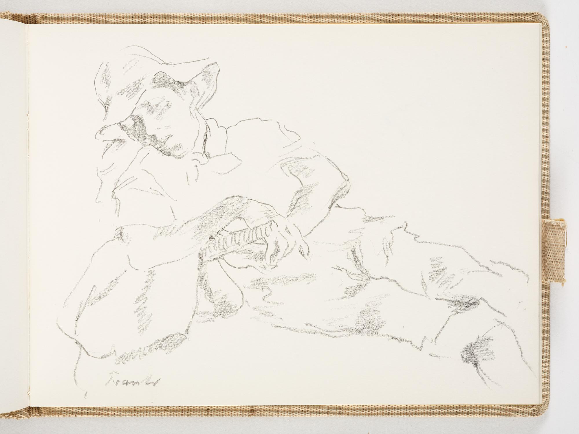 Lotte Laserstein, 4 skissböcker med blyertsteckningar.