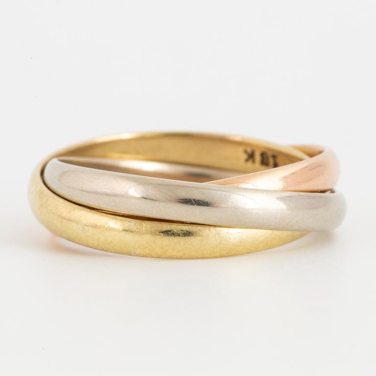 CARTIER, Ring "Trinity", 18K guld i tre färger.