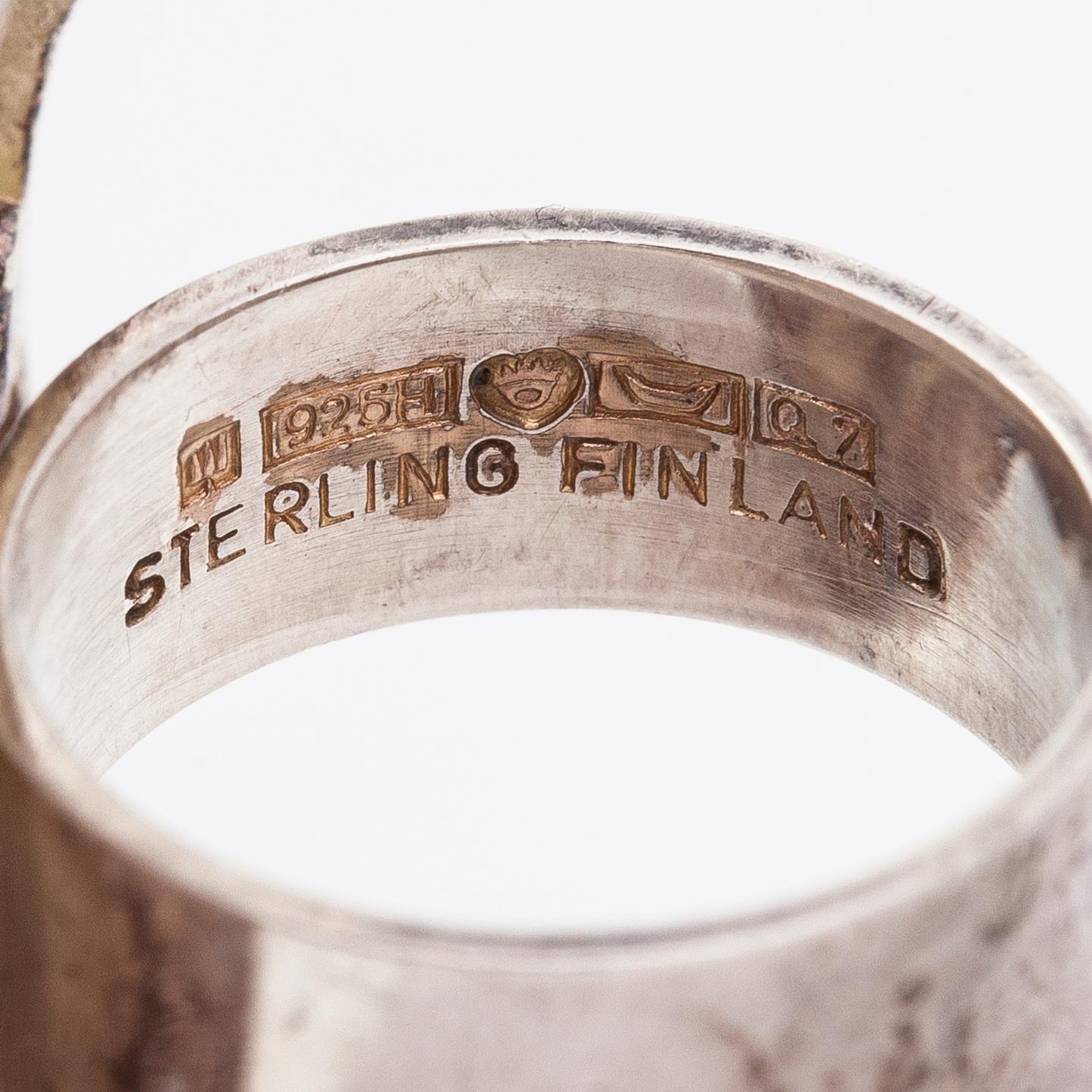 Björn Weckström, A stelringsilver ring "Jaara's dream". Lapponia 1969.