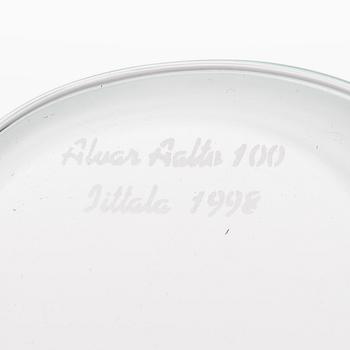 ALVAR AALTO, VAS, glas, "Savoy", märkt "Alvar Aalto 100 Iittala 1998".