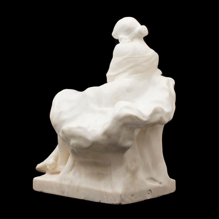 SKULPTUR, alabaster. 18/1900-tal.
