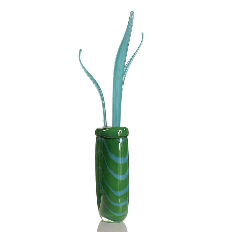 Anna Ehrner, a unique glass vase, Kosta Boda, signed.