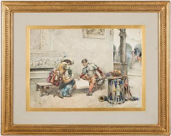 Attilio Simonetti · ATTILIO SIMONETTI, akvarell, sign o dat Roma -73