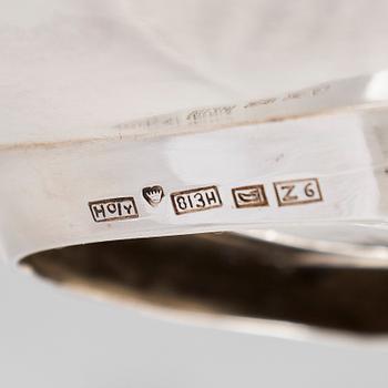 Two 1950s silver dishes, Hopeatehdas Oy, Helsingfors, 1951–55.