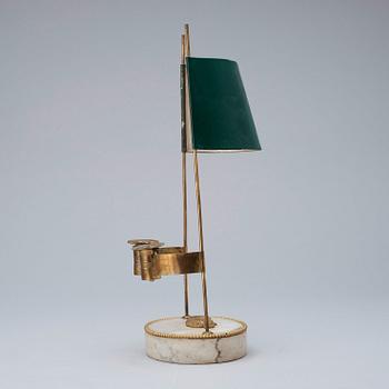 LÄSLAMPA, för två ljus. Sengustaviansk, 1800-talets början.