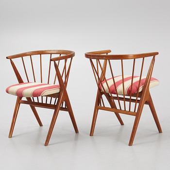 Helge Sibast, 4 armchairs, "No 8", Denmark, second half of the 20th century.