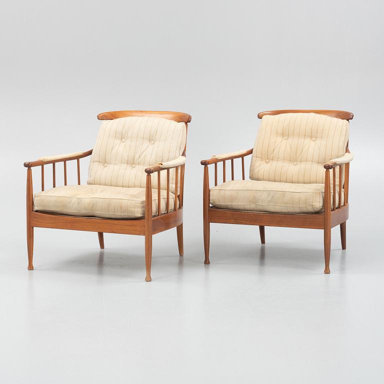 Kerstin Hörlin-Holmqvist, a pair of 'Skrindan' armchairs, second half of the 20th century.