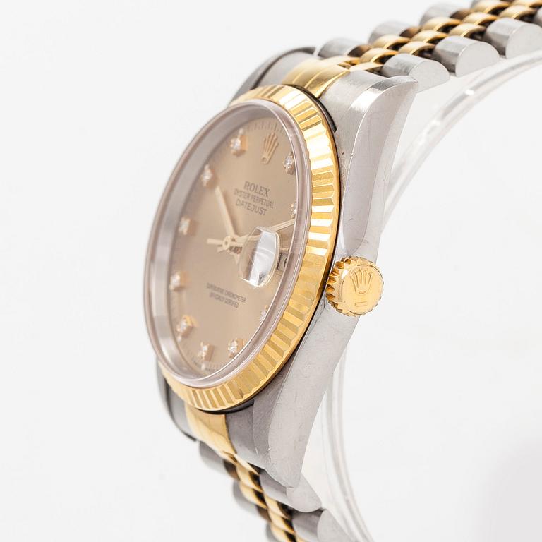 Rolex, Oyster Perpetual, Datejust, "Diamond Dial", wristwatch, 36 mm.