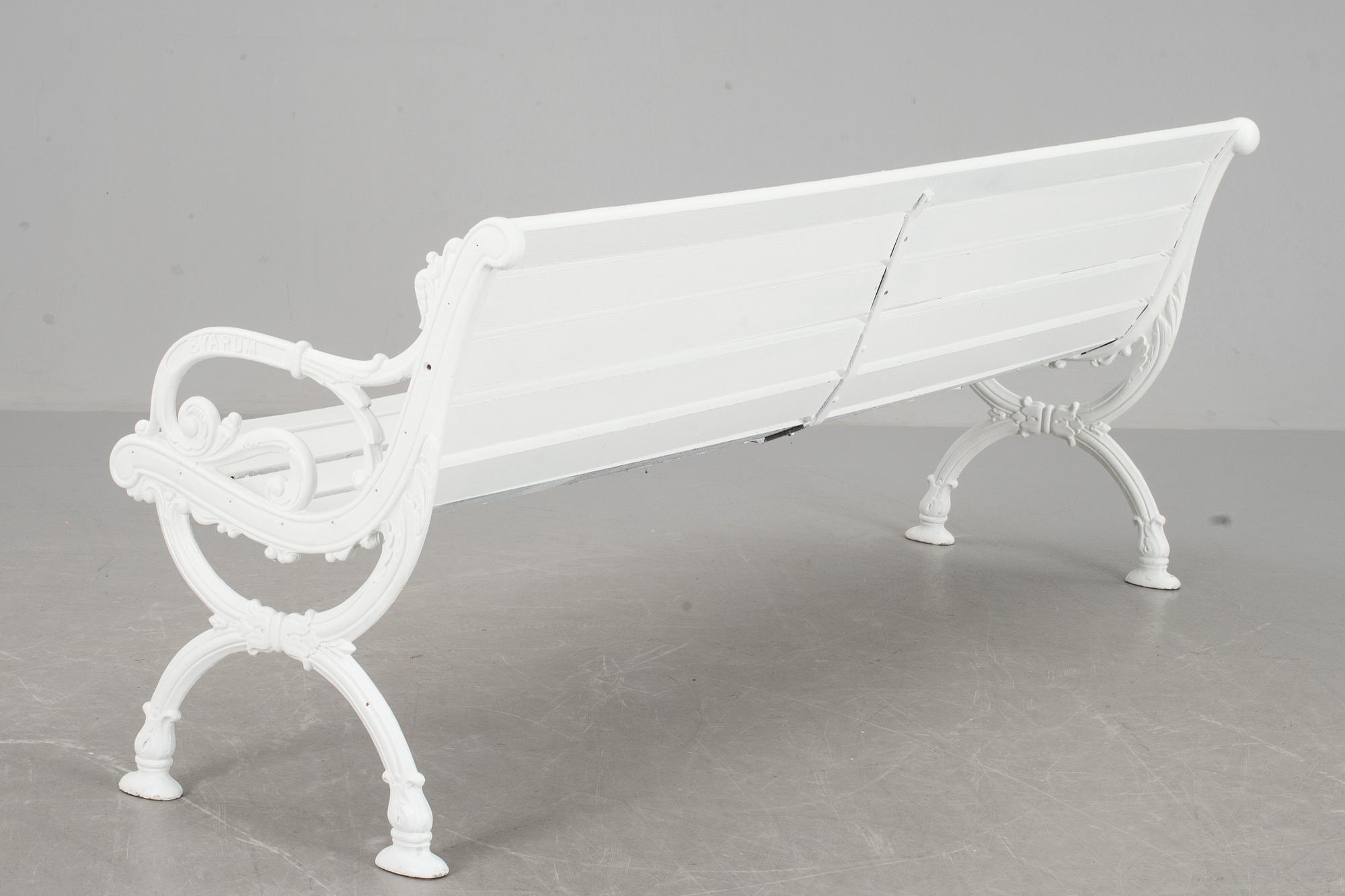 TRÄDGÅRDSSOFFA, gjutjärn, Byarum, 1900-talets mitt/andra hälft.