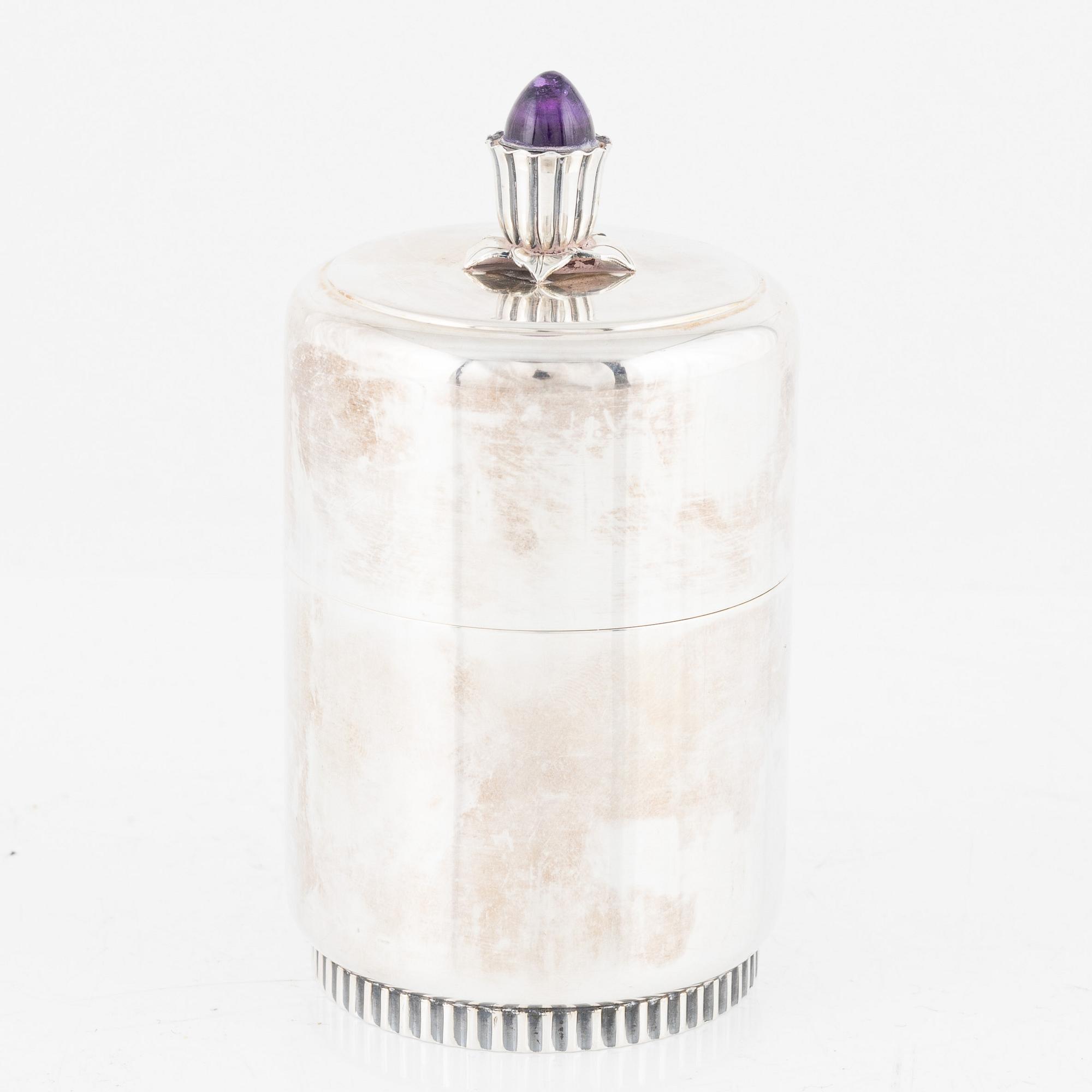 Tore Eldh, box with lid, silver, Cesons, Gothenburg 1968.