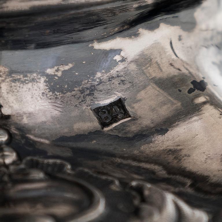 Ivan Gubkin, Kaffe- och teservis, 4 delar, silver, Moskva 1847-48.