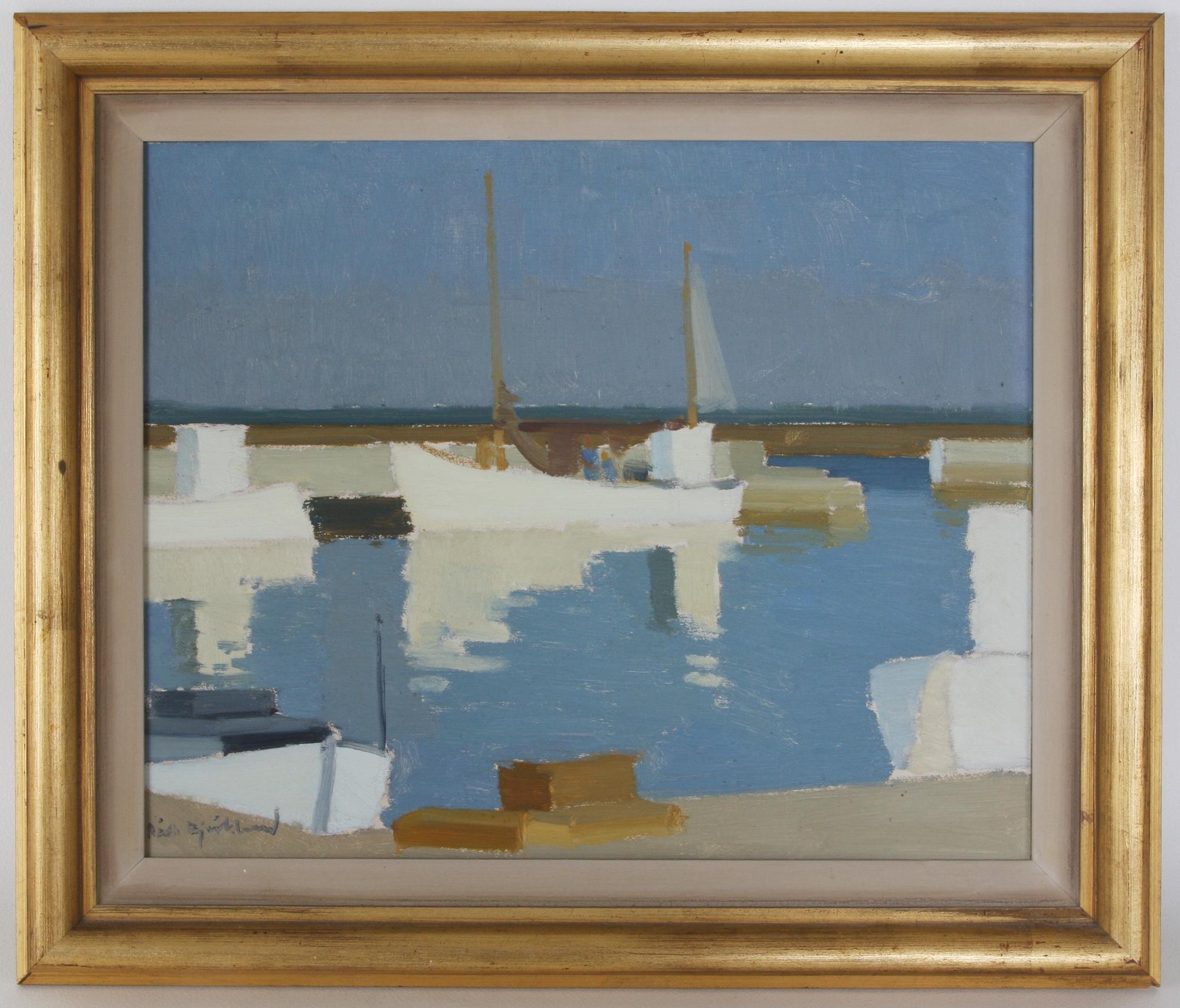 RICHARD BJÖRKLUND, olja på pannå, sign.