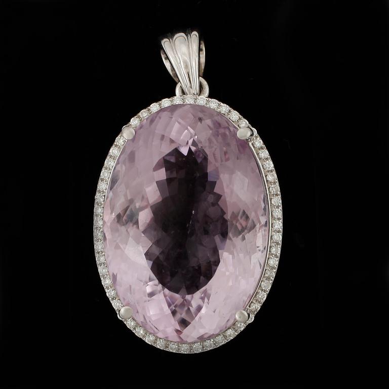 HÄNGE, 14k vitguldametist med briljantslipade diamanter.