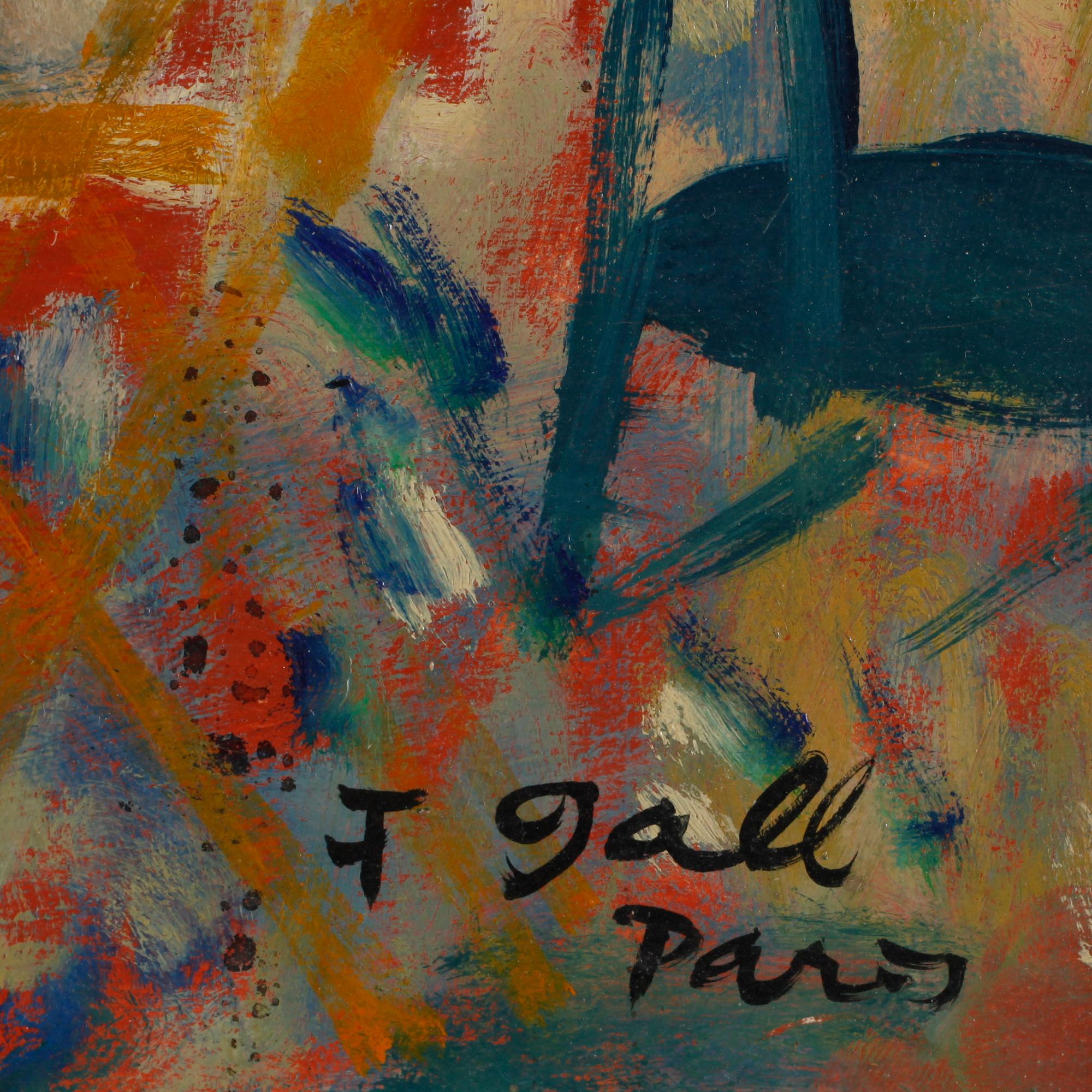 FRANCOIS GALL, olja på pannå, sign.