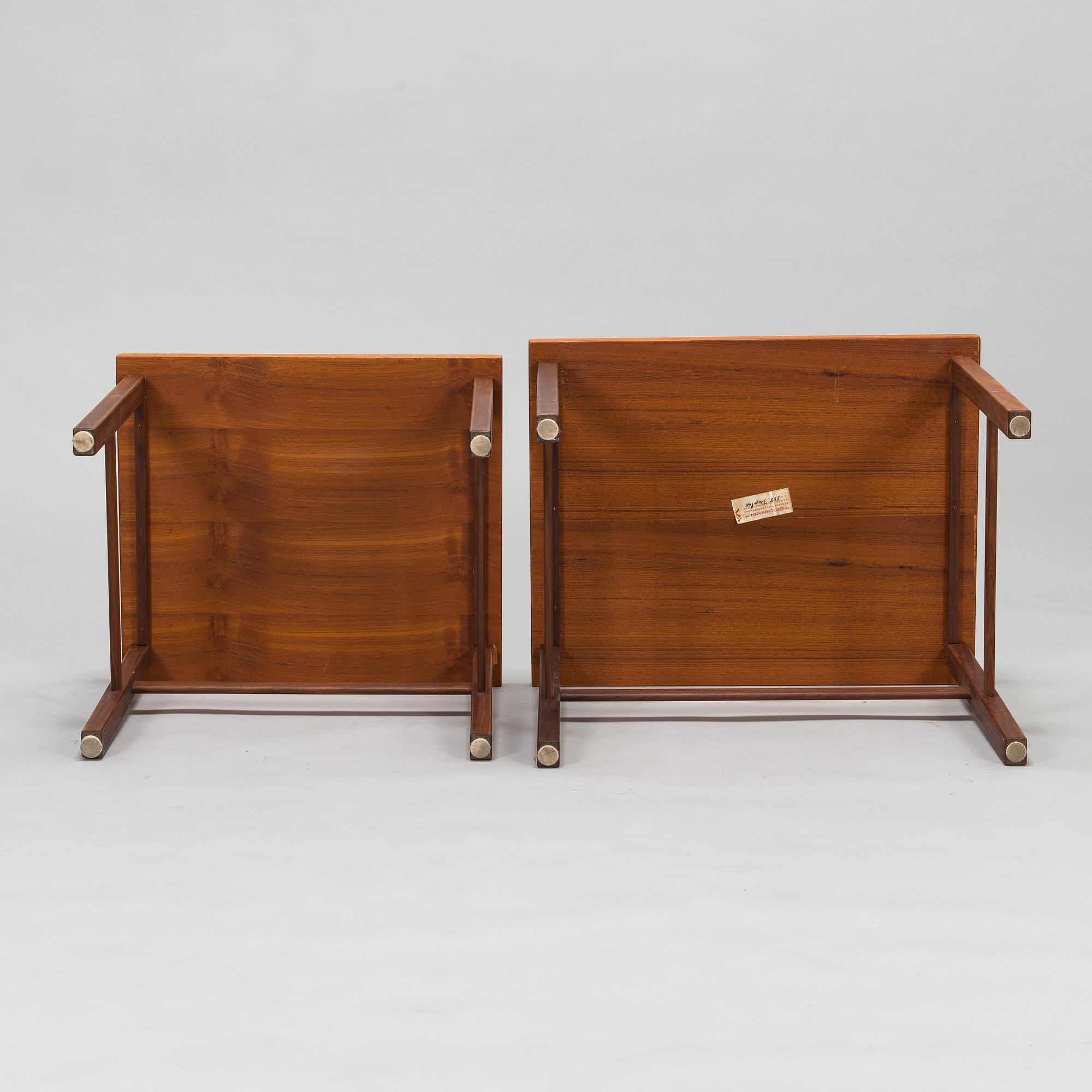 Olof Ottelin, A 1960s 'Triplex' nesting table for Keravan Puusepäntehdas, Stockmann, Finland.