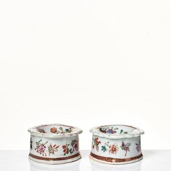 A set of four famille rose salts, Qing dynasty, Qianlong (1736-95).