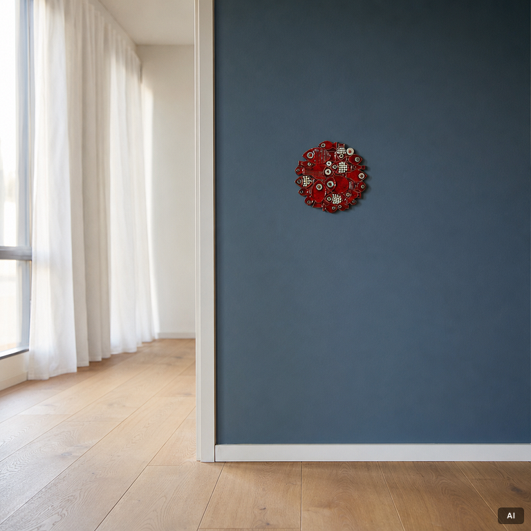 Britt-Louise Sundell, a stoneware wall sculpture, Gustavsberg.