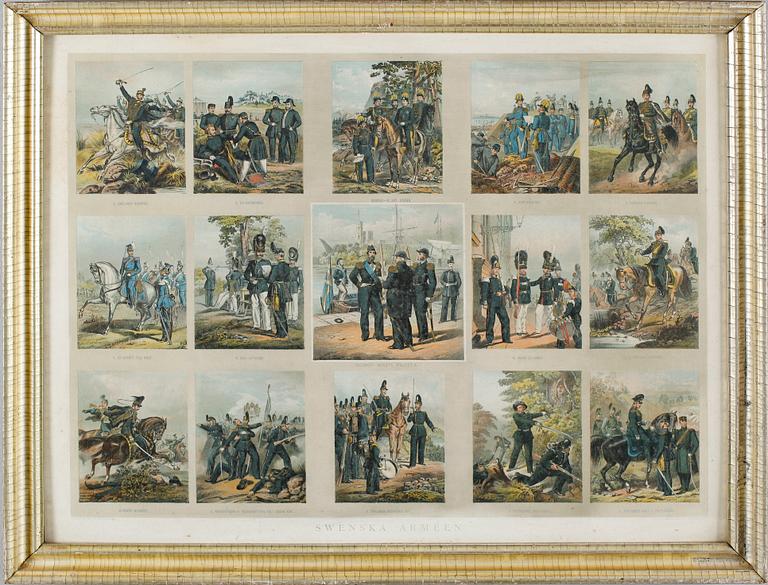 TAVLA, tidigt 1900-tal, litografiskt tryck.