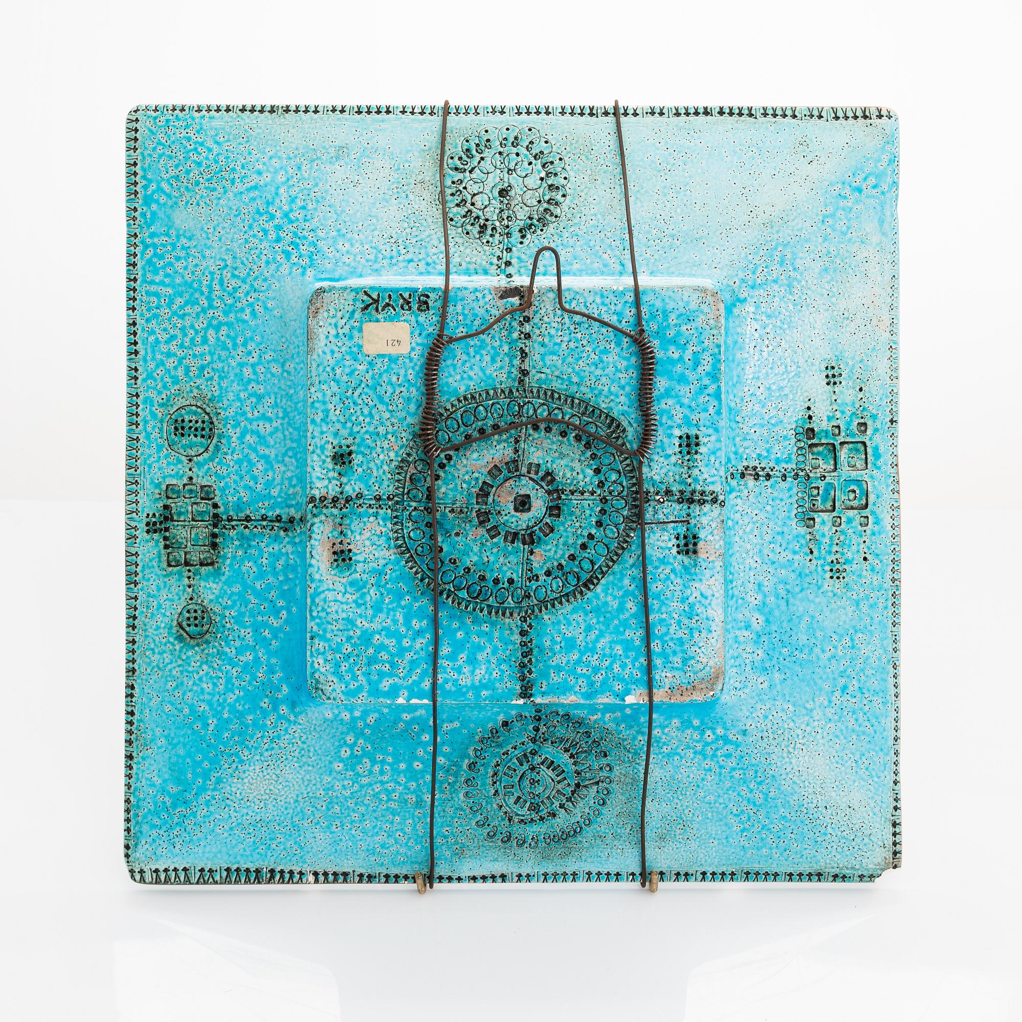 Rut Bryk, relief, stengods, signerad BRYK.