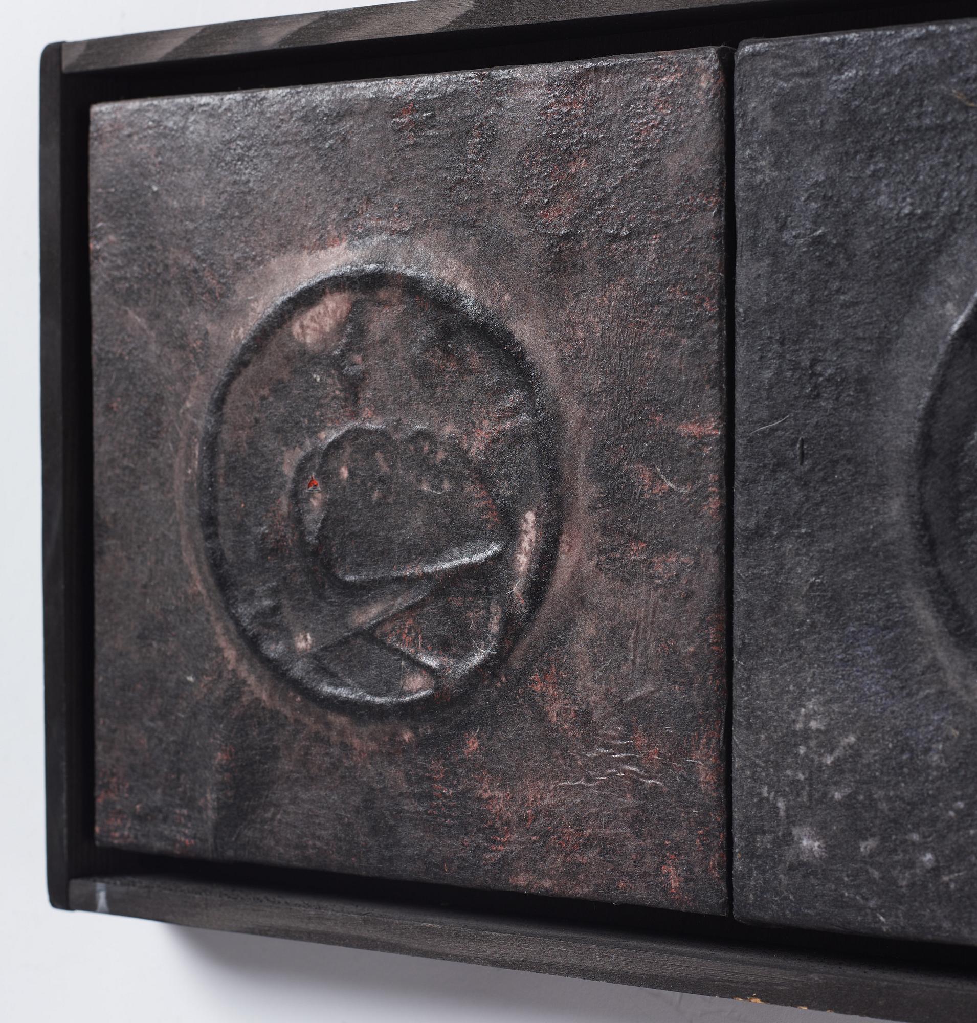 Dong-Soo Park, diptyk, blandteknik och akryl på duk, utförd 1997.