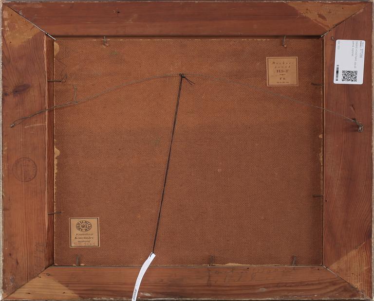 OKÄND KONSTNÄR, olja på pannå, monogramsignerad och daterad -55?.