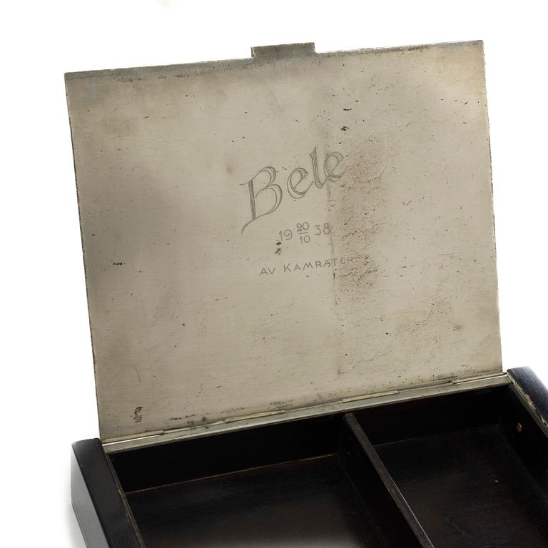 Oscar Antonsson, skrin, tenn, Art Deco, 1938, Athena Ystad.